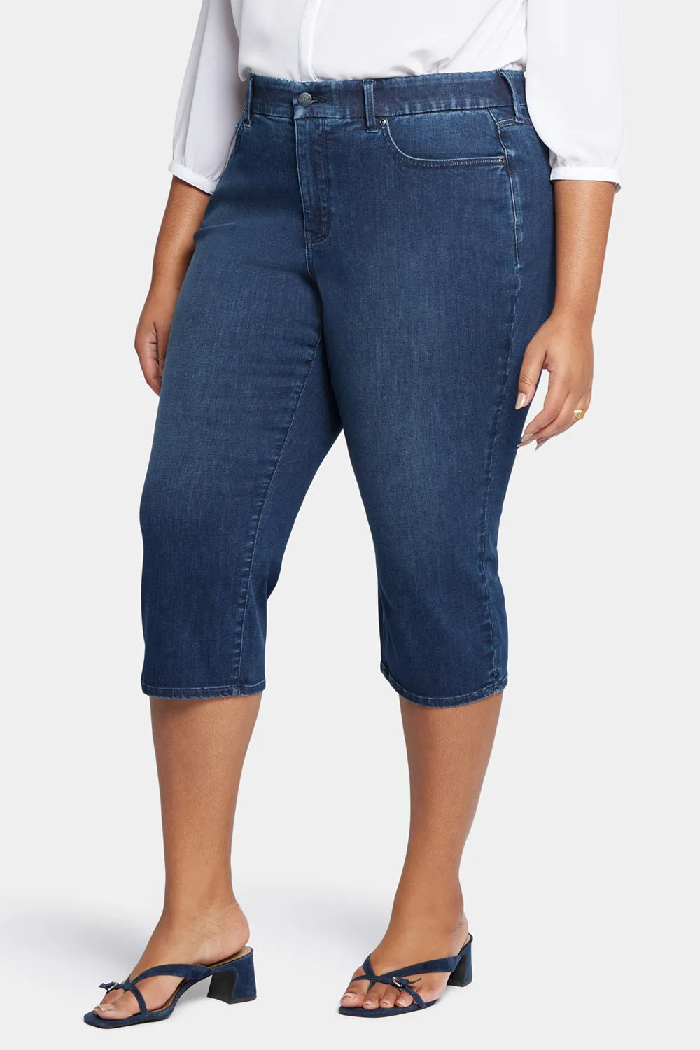 Waist-Match™ Slim Straight Crop Jeans In Plus Size - Prospect