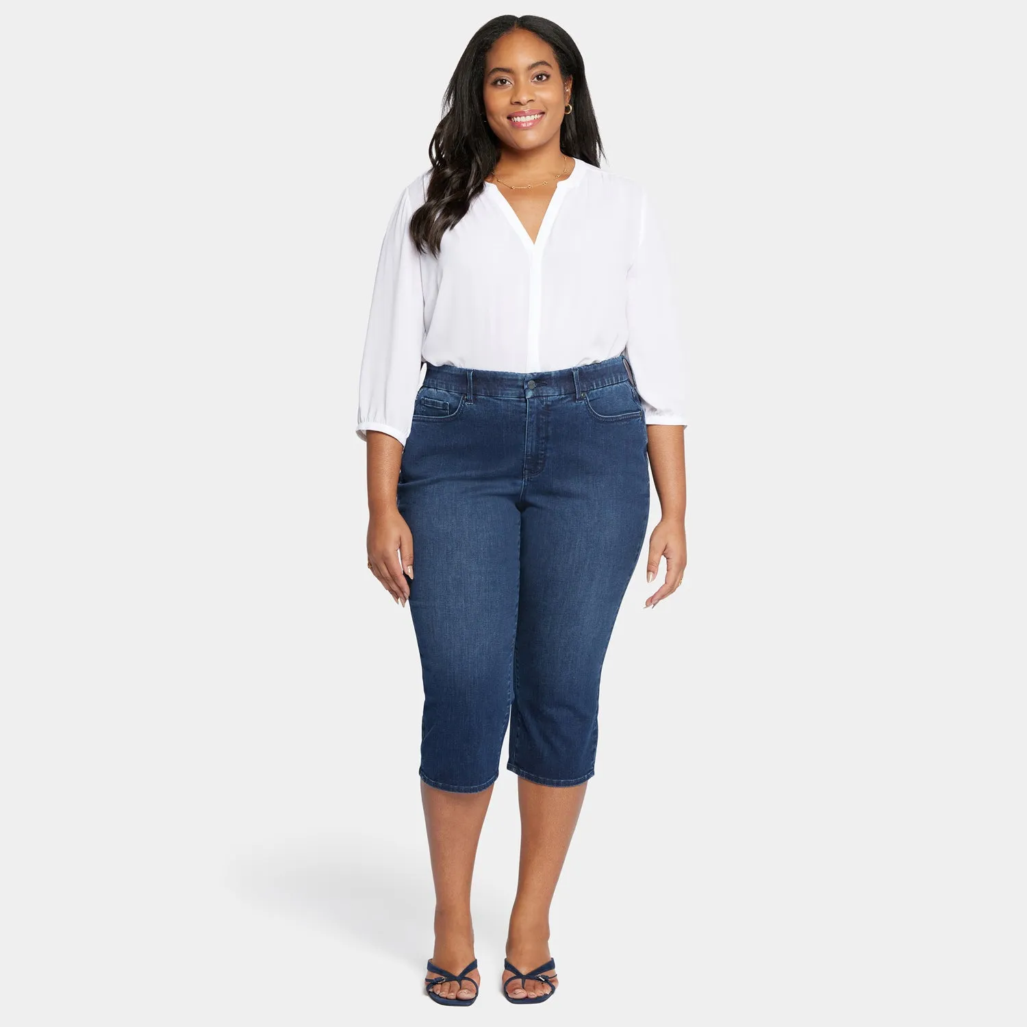 Waist-Match™ Slim Straight Crop Jeans In Plus Size - Prospect