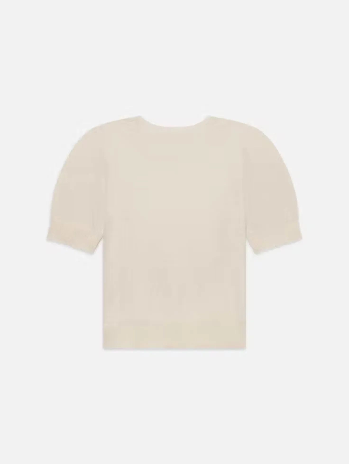WF24KSW012c Frame Pointelle Puff Sleeve Sweater