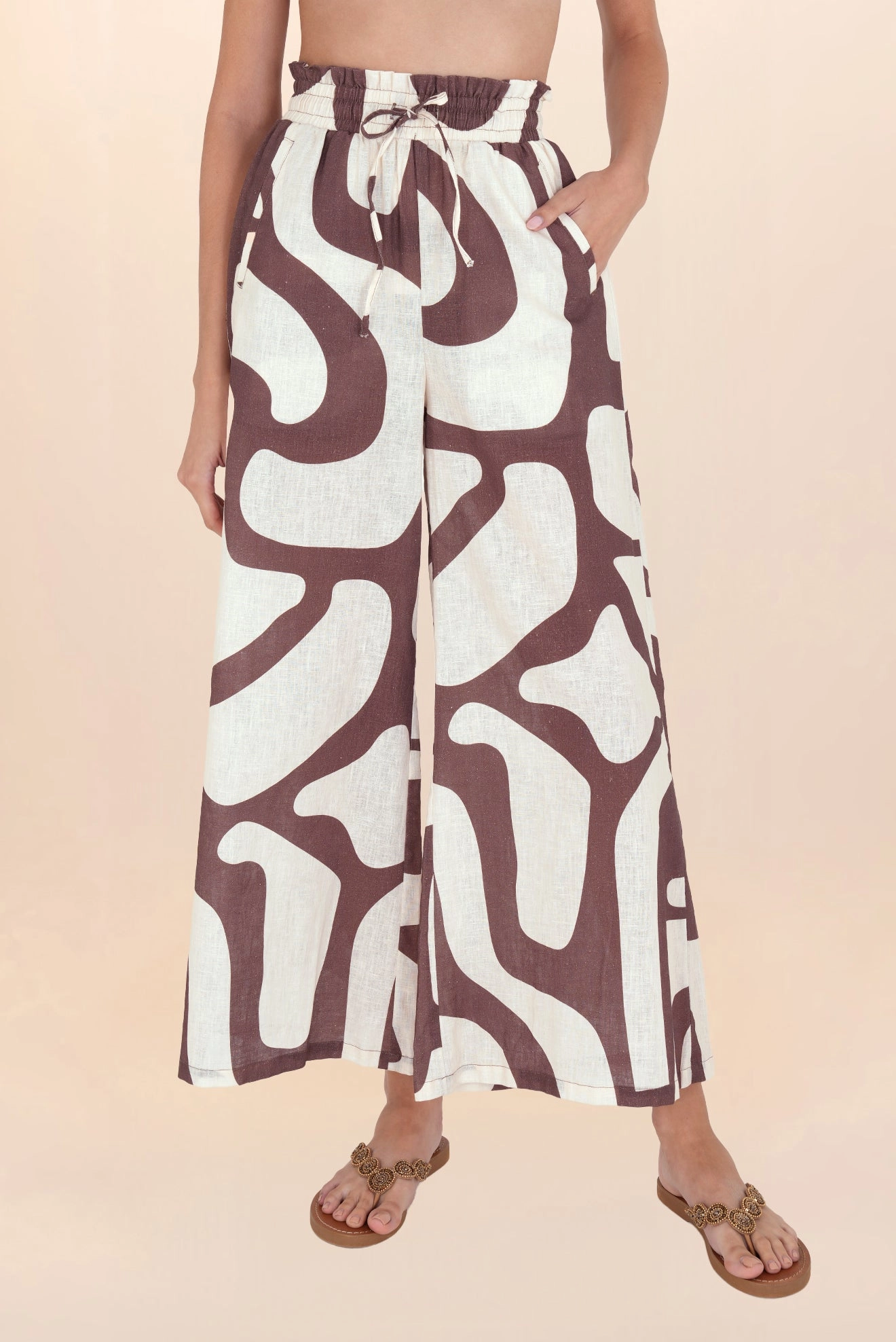 Wide-Leg Linen Pants Niza