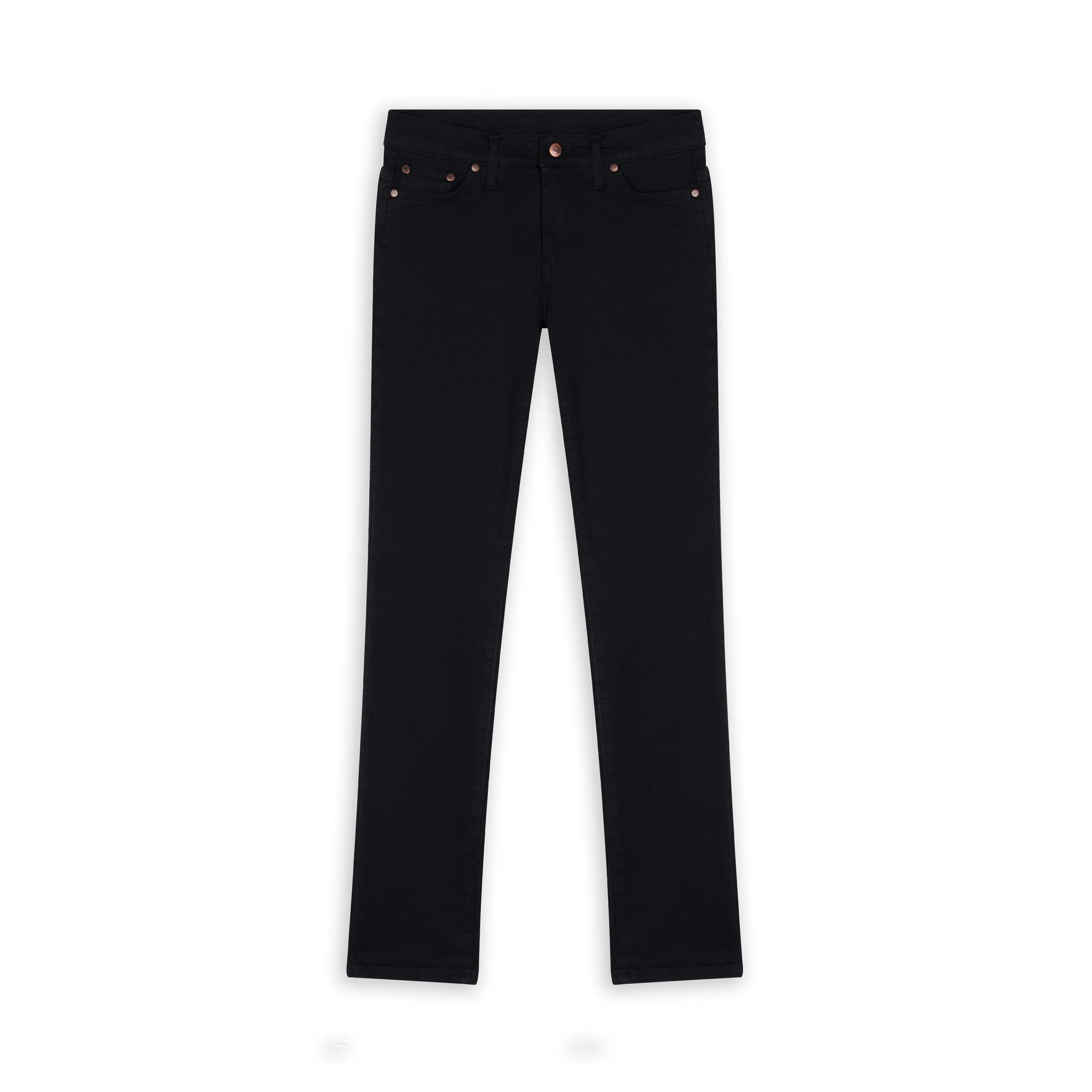Women's fitted straight jeans Black