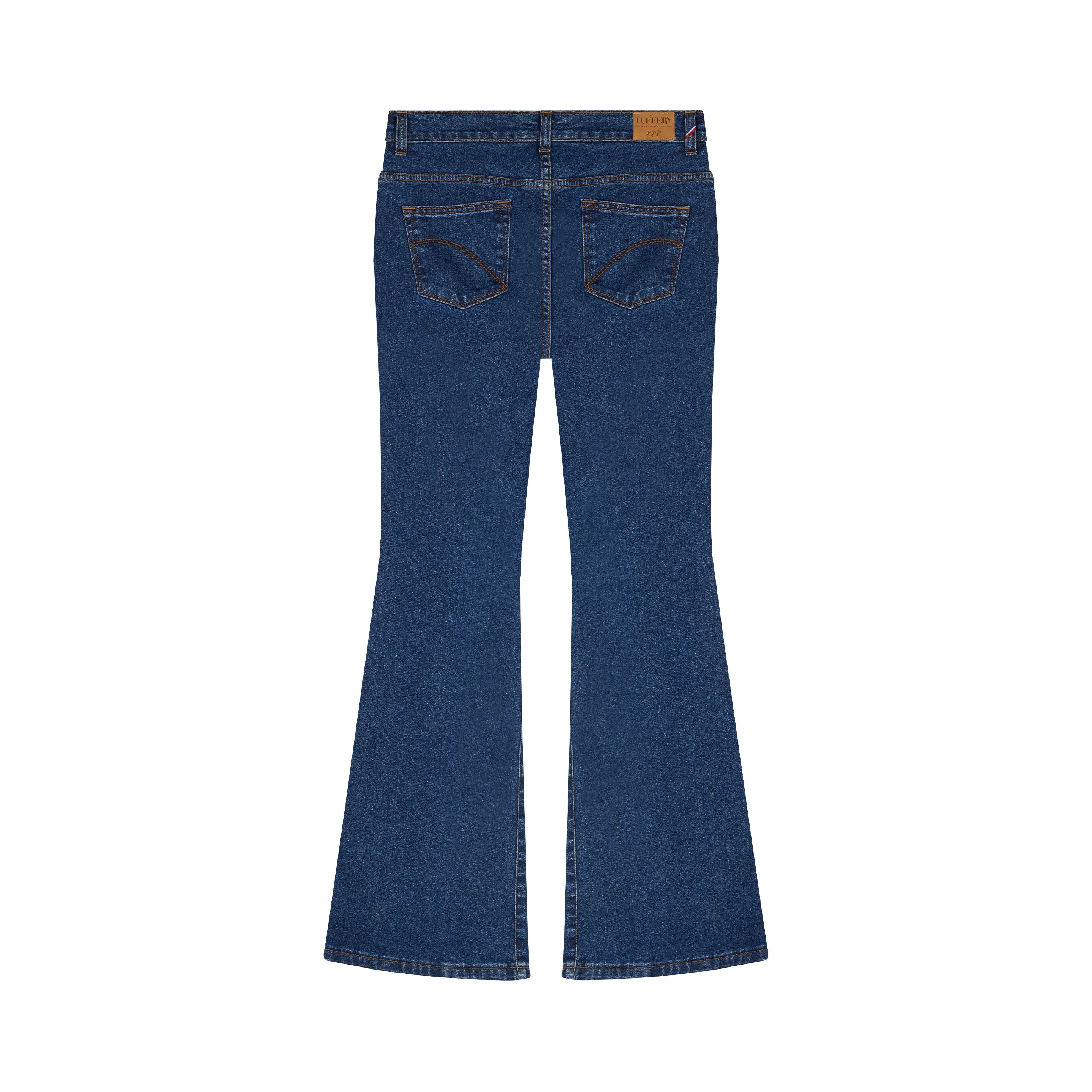 Women's flare jeans semi-high waist stonewashed - Margot