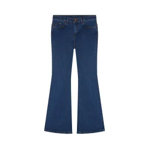 Women's flare jeans semi-high waist stonewashed - Margot