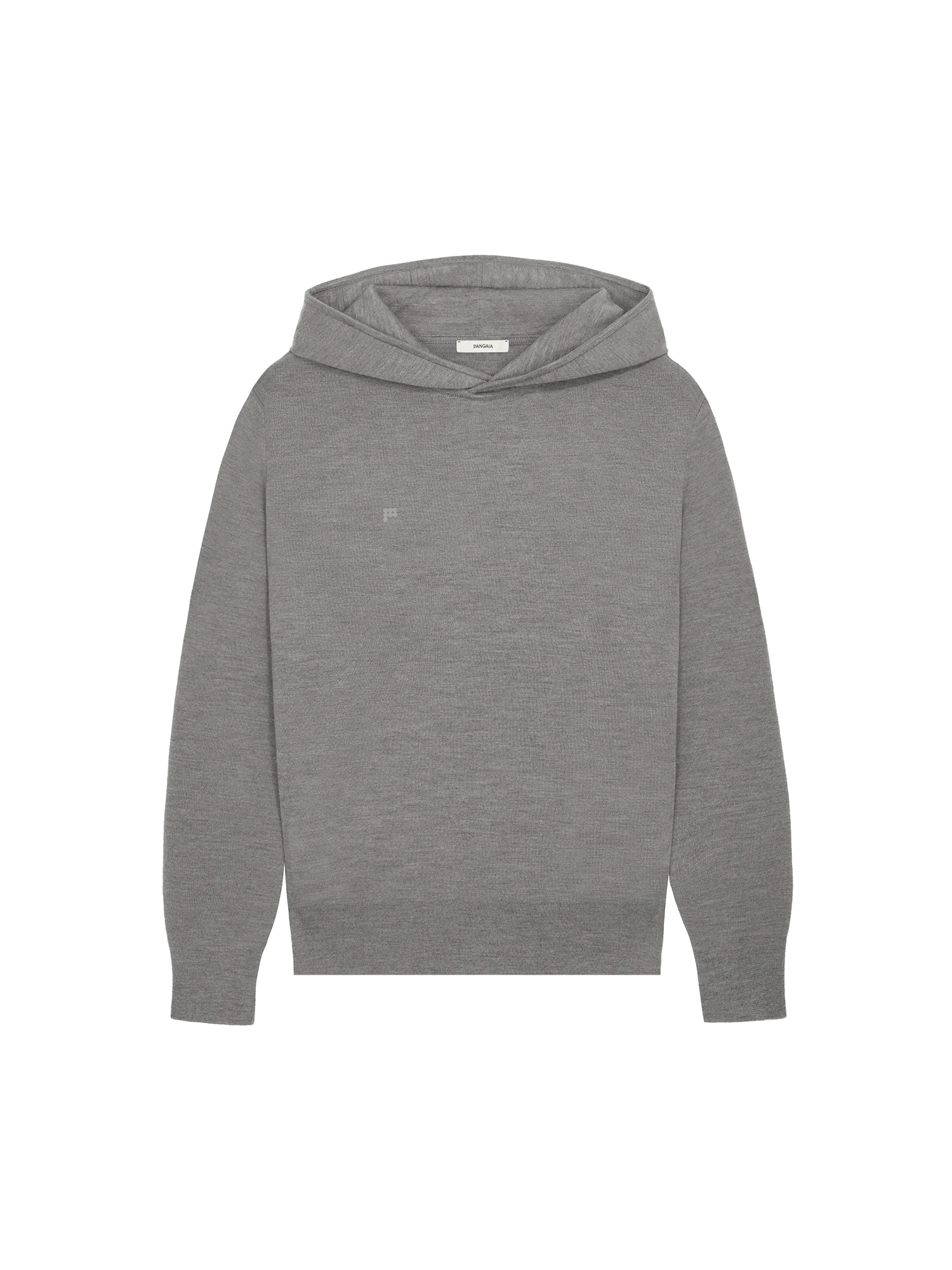 Womens Regenerative Merino Wool Hoodie—grey marl