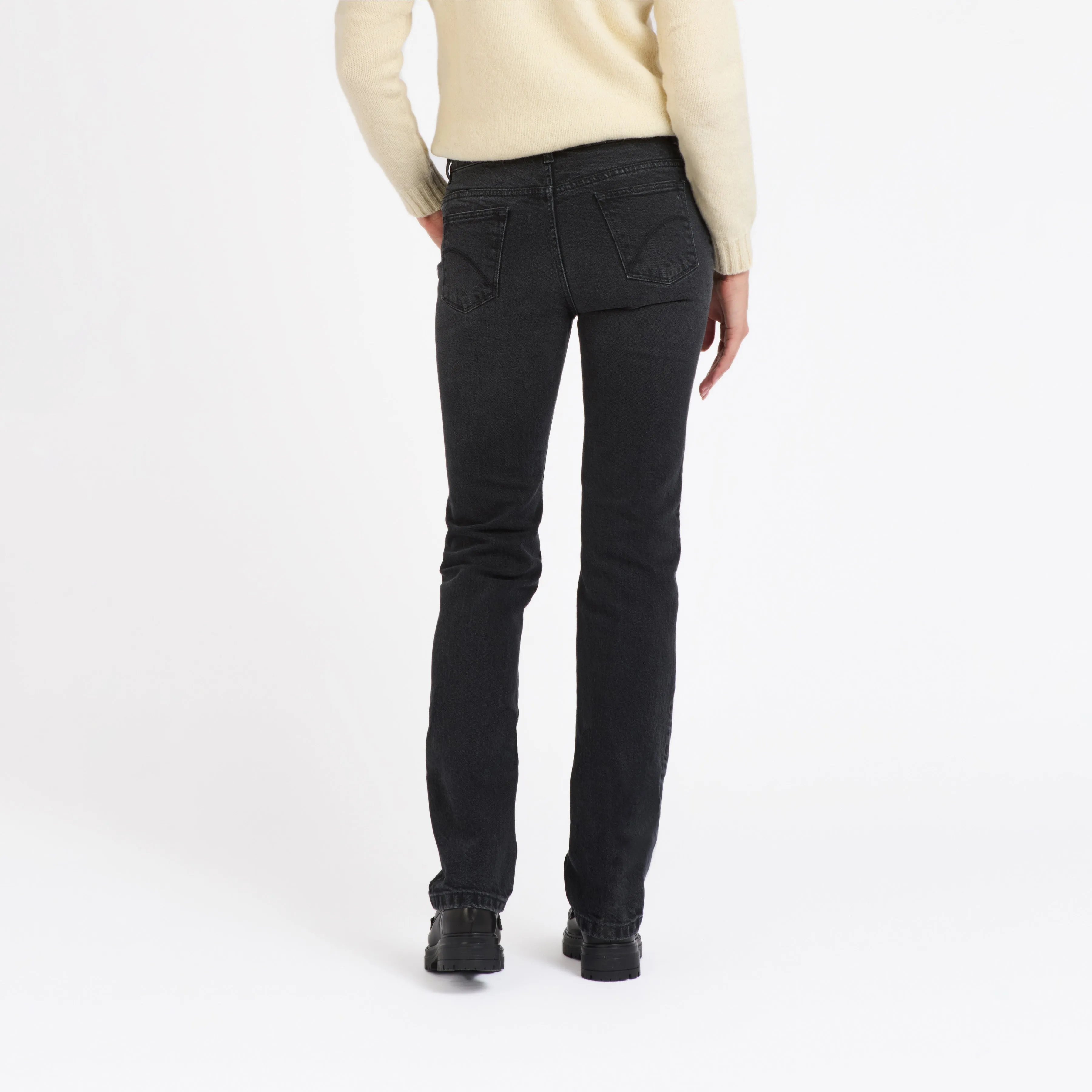 Women's slim fit black washed jeans - Augusta