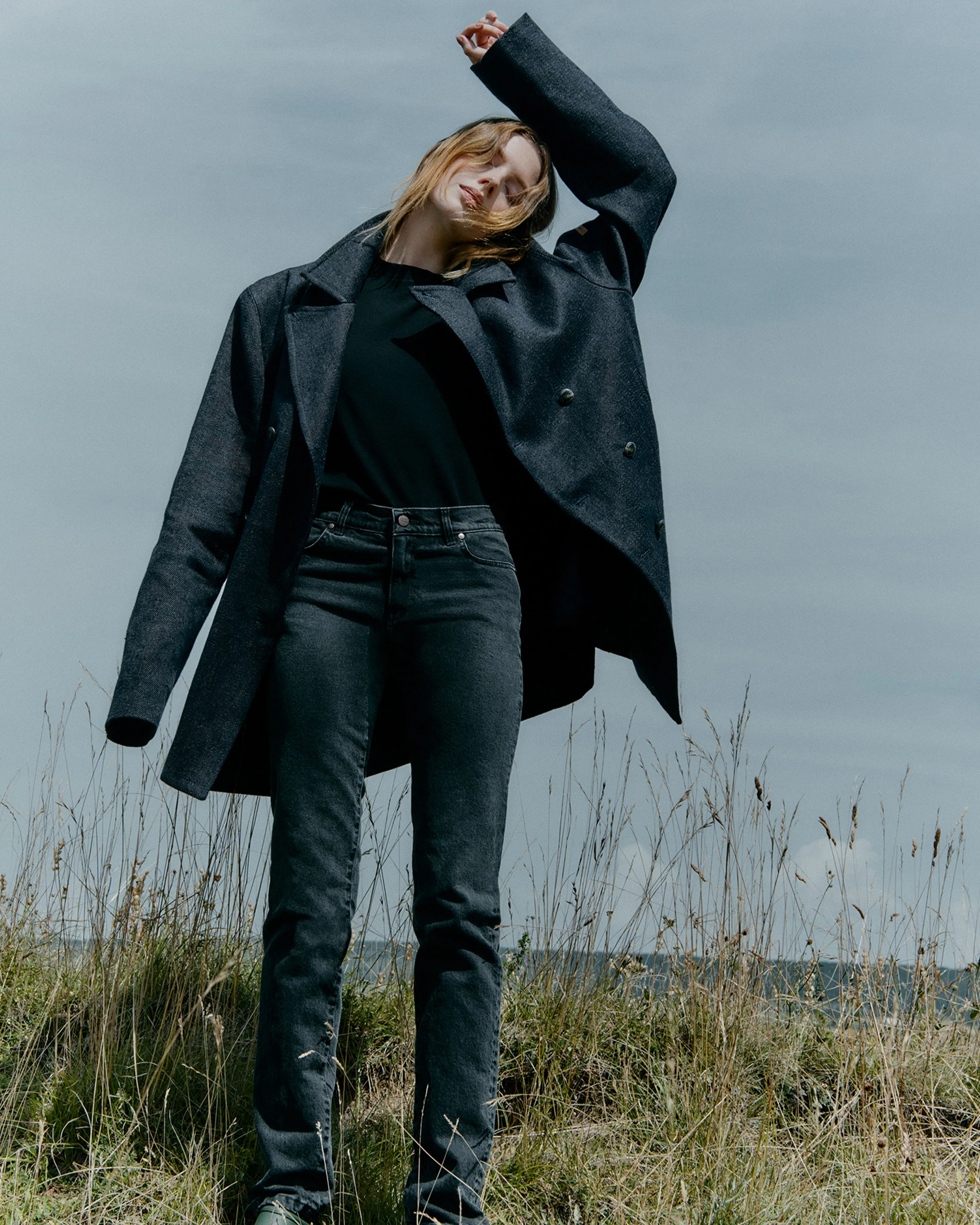 Women's slim fit black washed jeans - Augusta