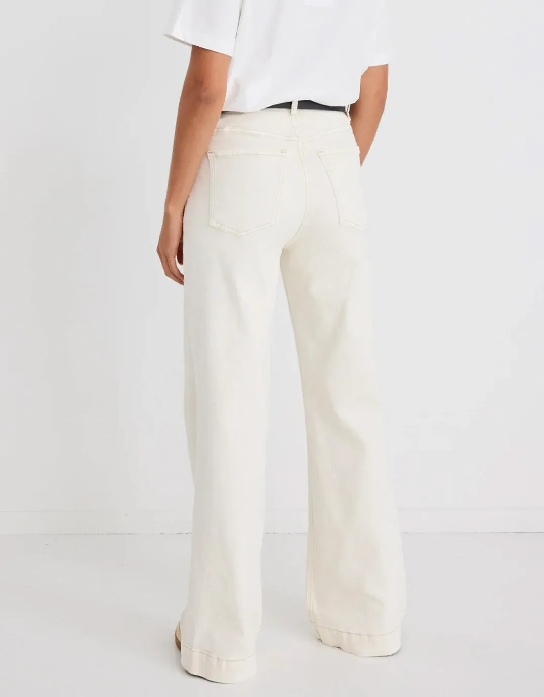 Zoey High Rise Stretch Denim Jean - Ecru